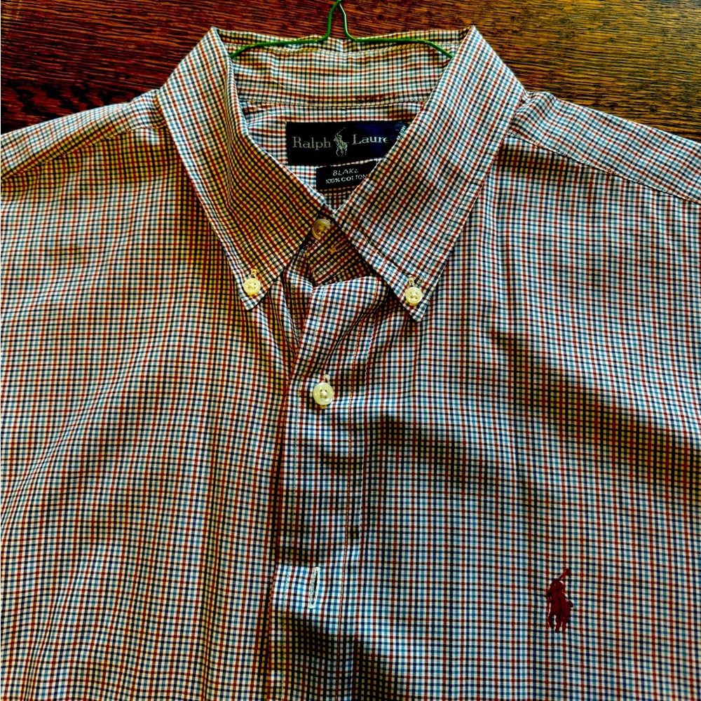 Polo Ralph Lauren Long Sleeve Button Down
Plaid Shirt size XL